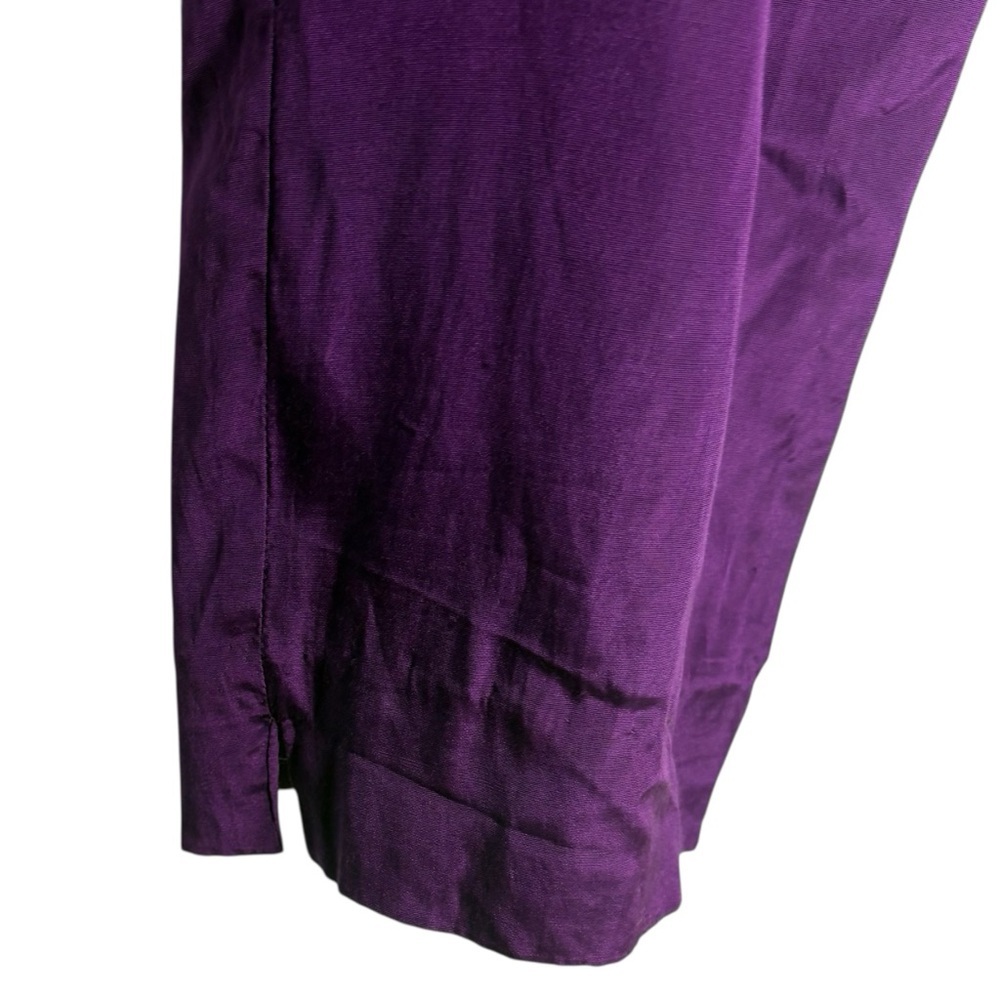 ALLISON WOODS VINTAGE/Y2K Floral Embroidery Floral Silk Blend Pants Size 12 - Picture 6 of 10